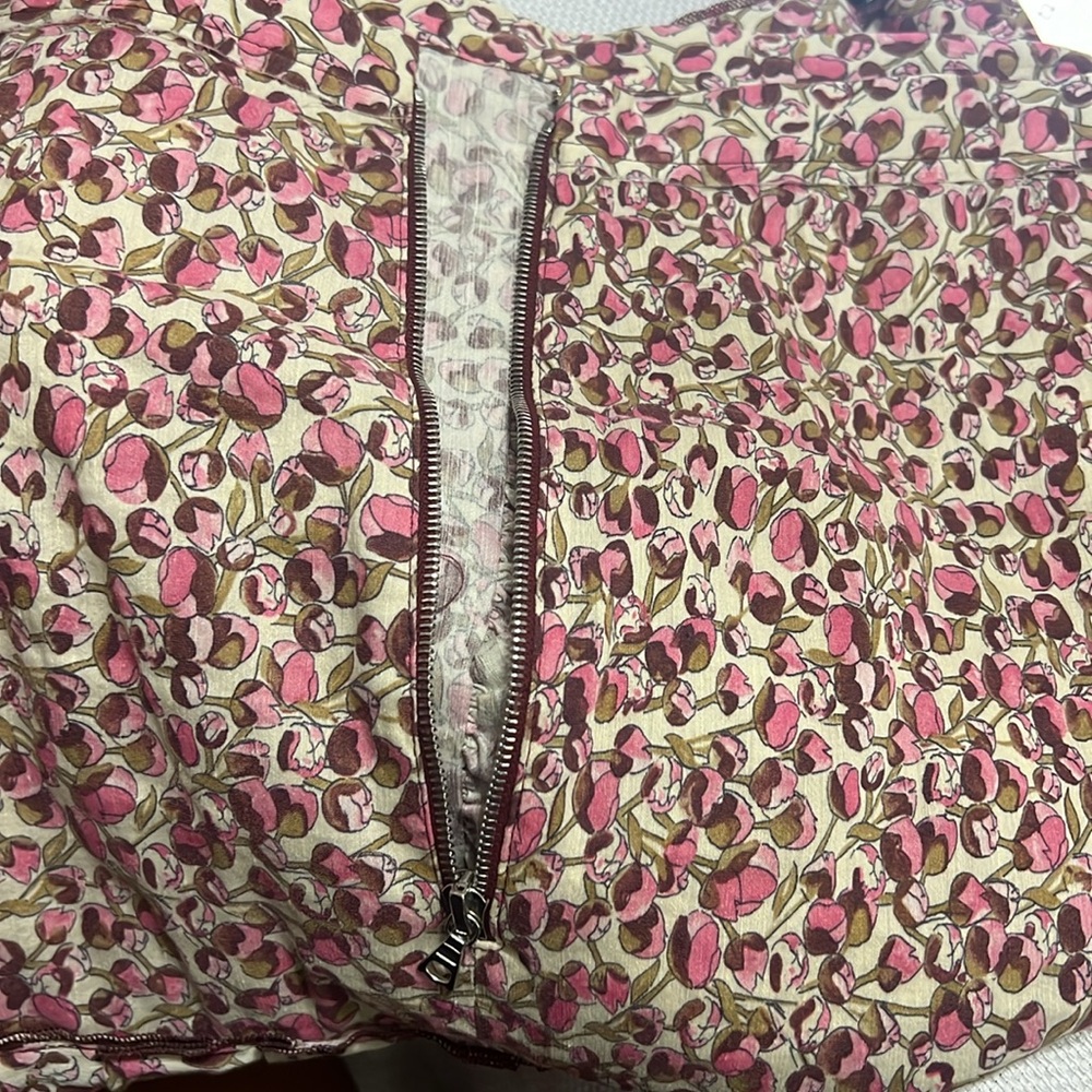 NINA RICCI • Paris• Pink Poppy Floral Linen Skirt 36| 4 Made in France - Picture 15 of 16